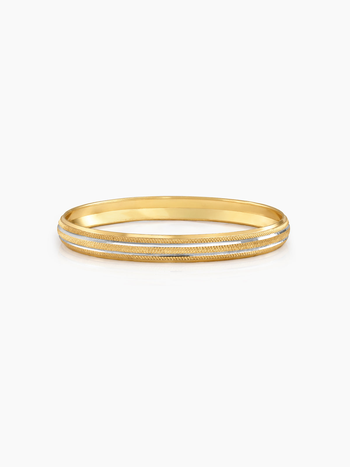 Anuja Double Silver Line Gold 2/4, 2/6, 2/8 Women's Bangles (Set Of 2)