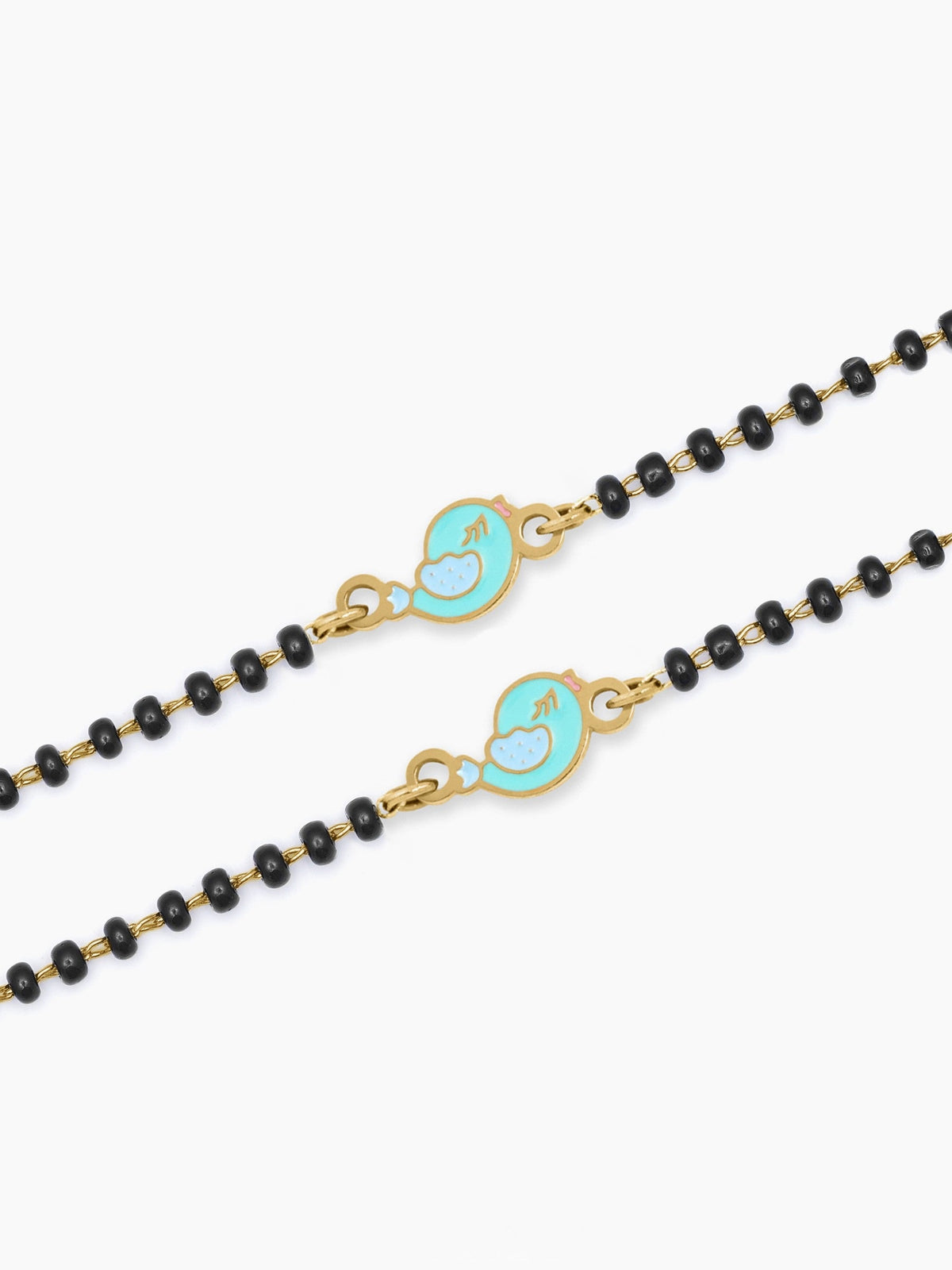 Chirpy Bird Charm 18K Gold Plated Kid's Nazariya Bracelet