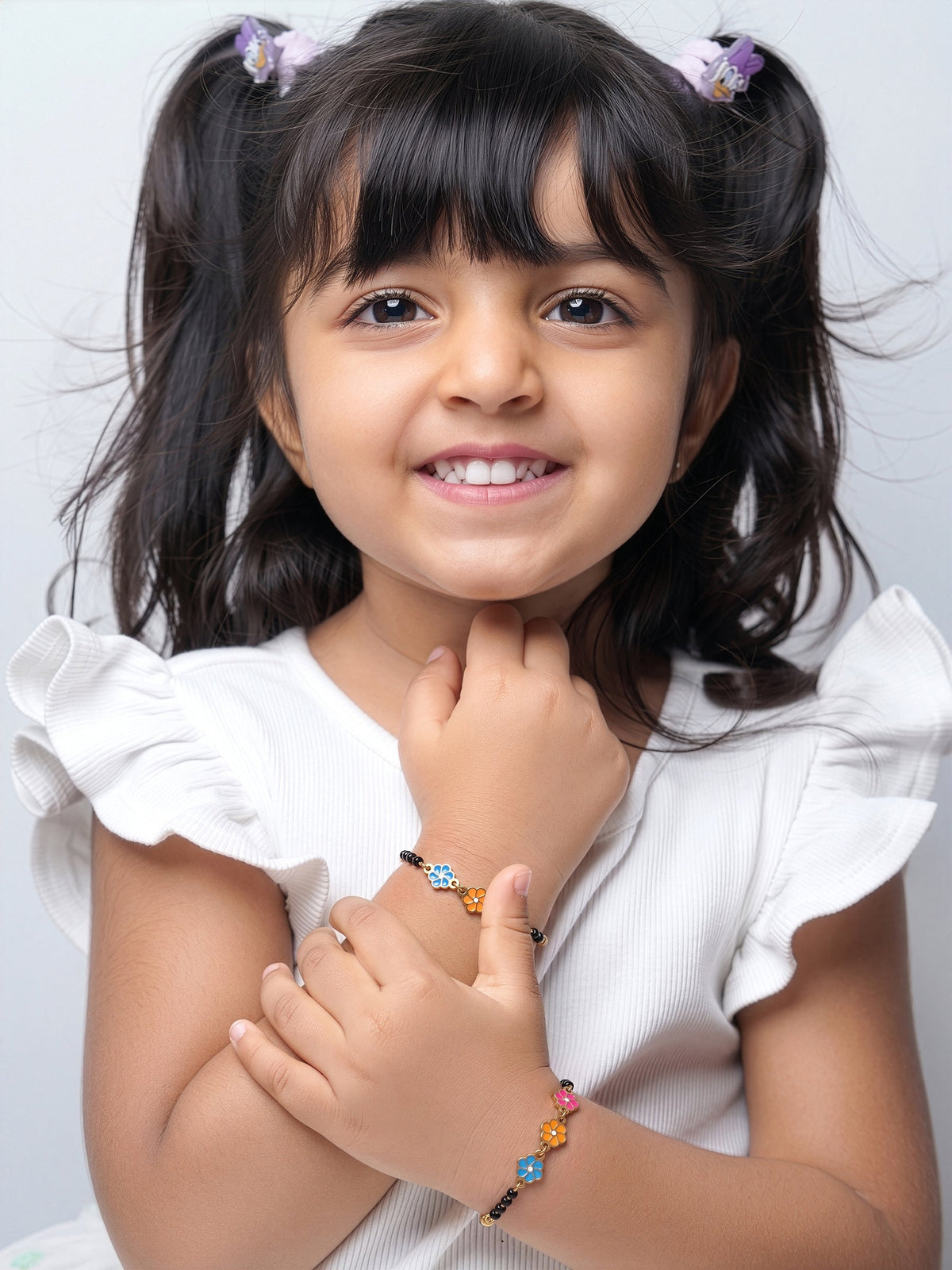 Dori Bloom Flower 18K Gold Plated Kid's Nazariya Bracelets