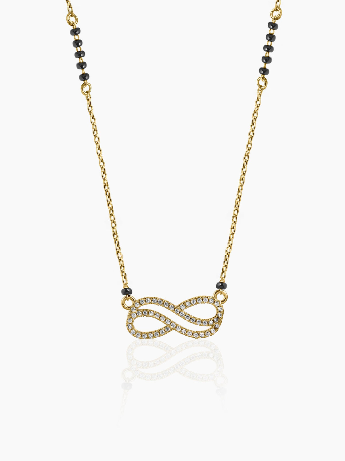 Iraani Infinity Diamond 18K Gold Plated Mangalsutra