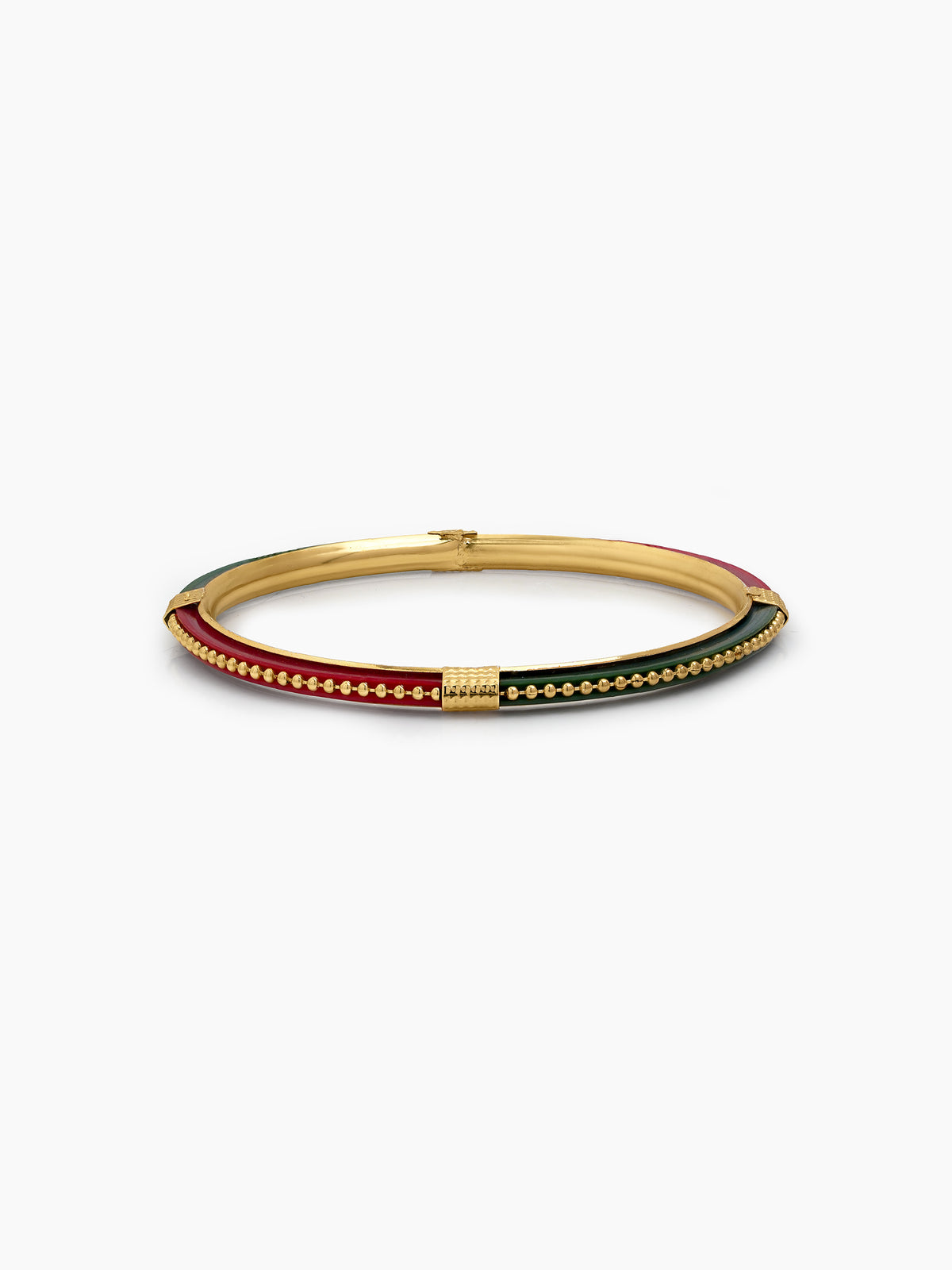 Jeevika Red-Green Multicolour Gold Set Of 4 Women's 2/4, 2/6, 2/8 Bangles