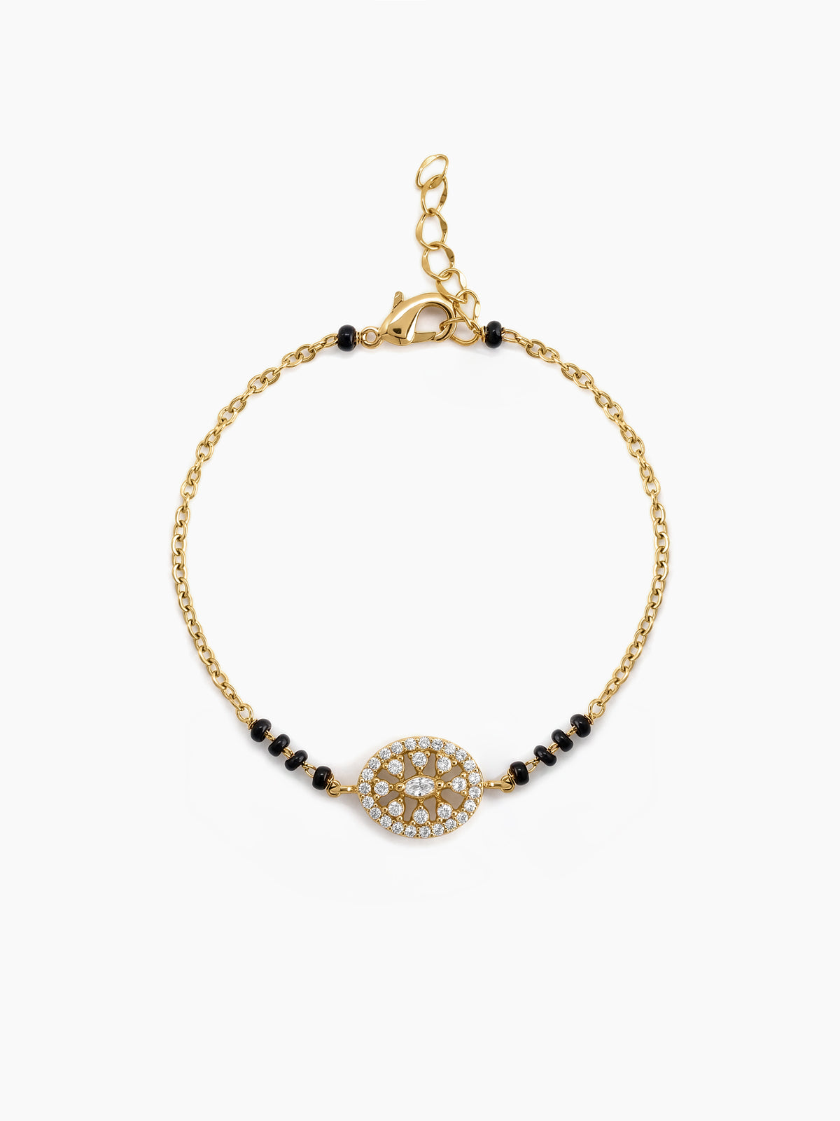 Kasak Floral 18K Gold Plated Mangalsutra Bracelet