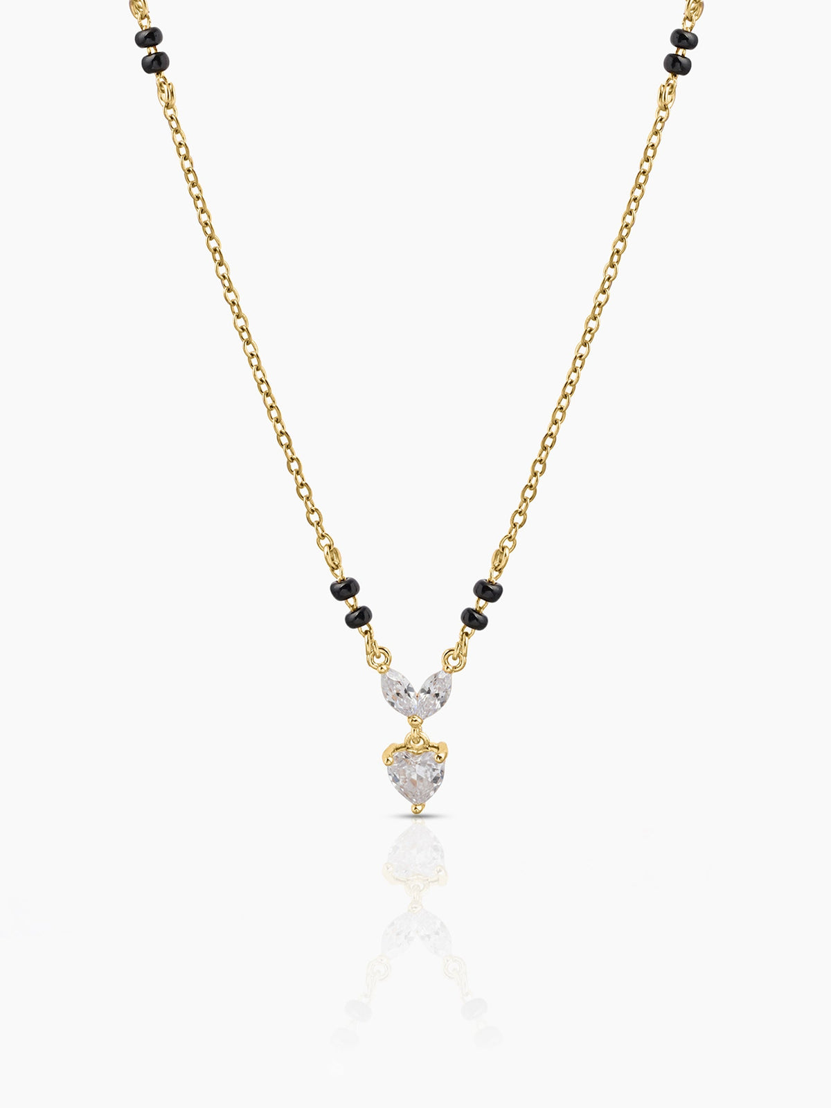 Kireya Solitaire Heart 18K Gold Plated mangalsutra