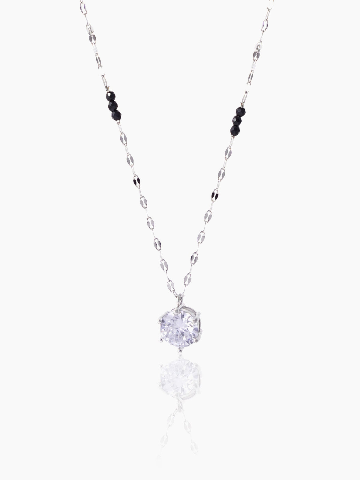 Madan Diamond Solitaire Silver Mangalsutra