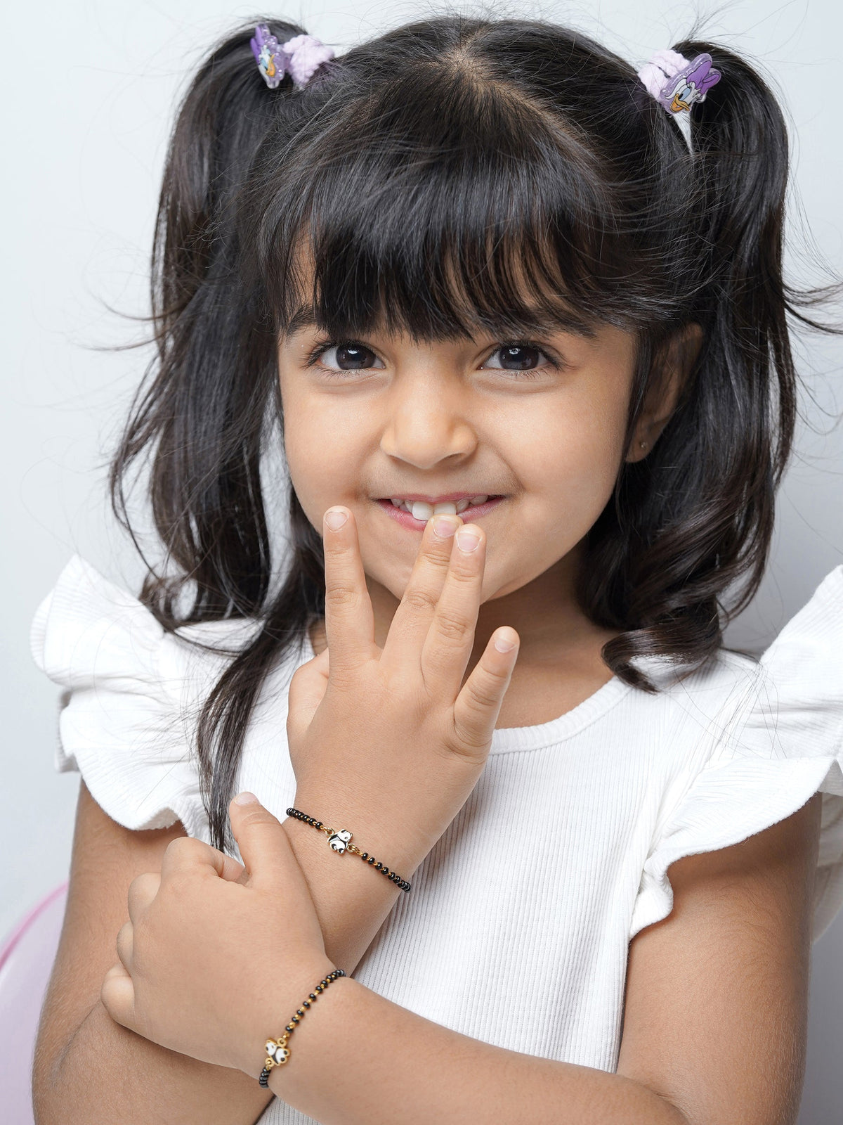 Mei Mei Panda Charm 18K Gold Plated Kid's Nazariya Loose Bracelet