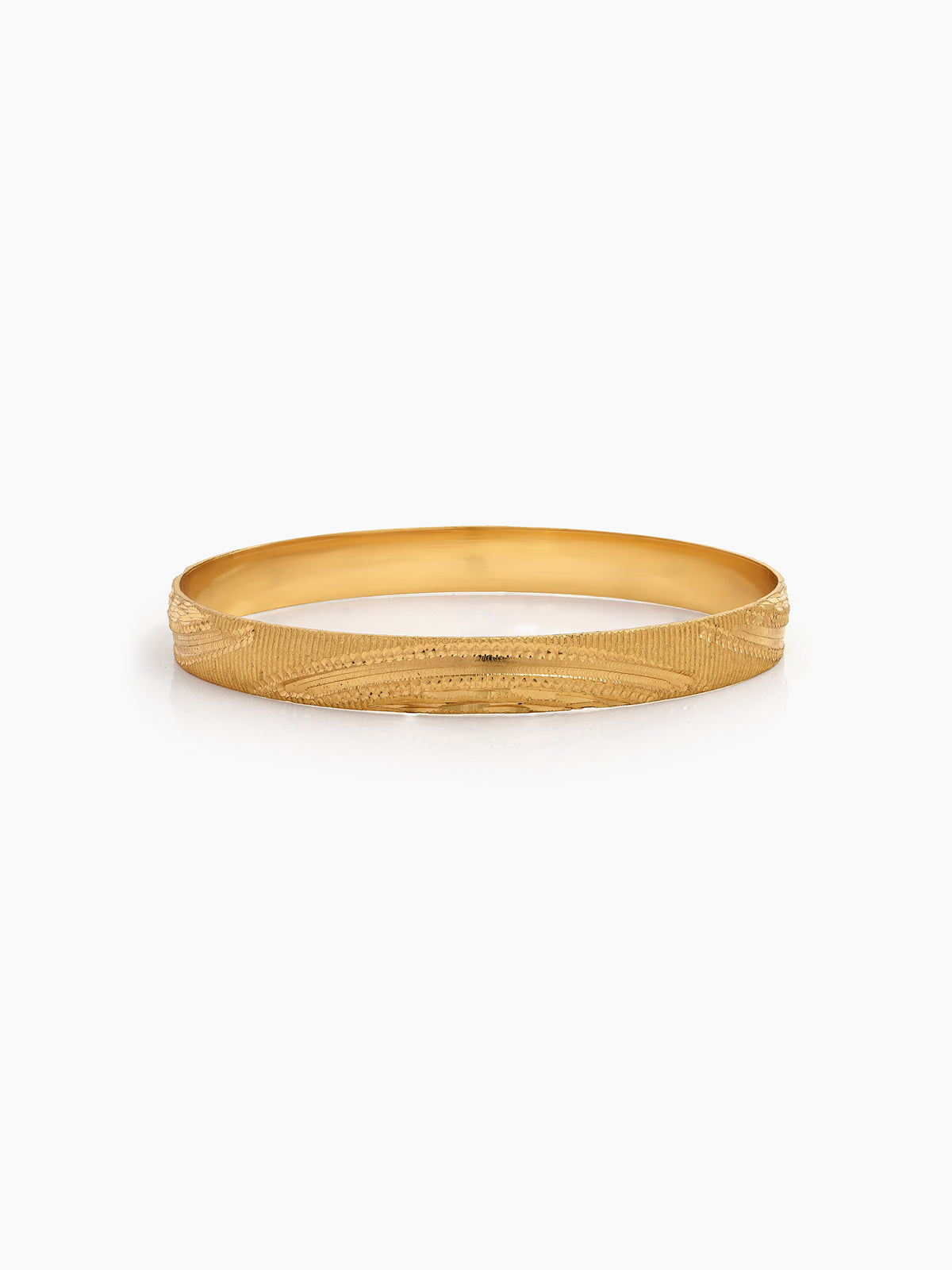 Pallavi Textured Gold 2/4 , 2/6, 2/8 Women's Bangles (Set Of 2)