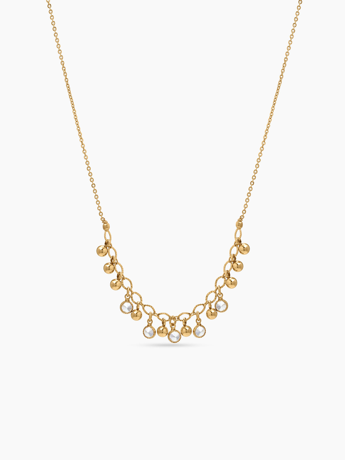 Vatsala Diamond Solitaire Beaded Gold Women's Chains