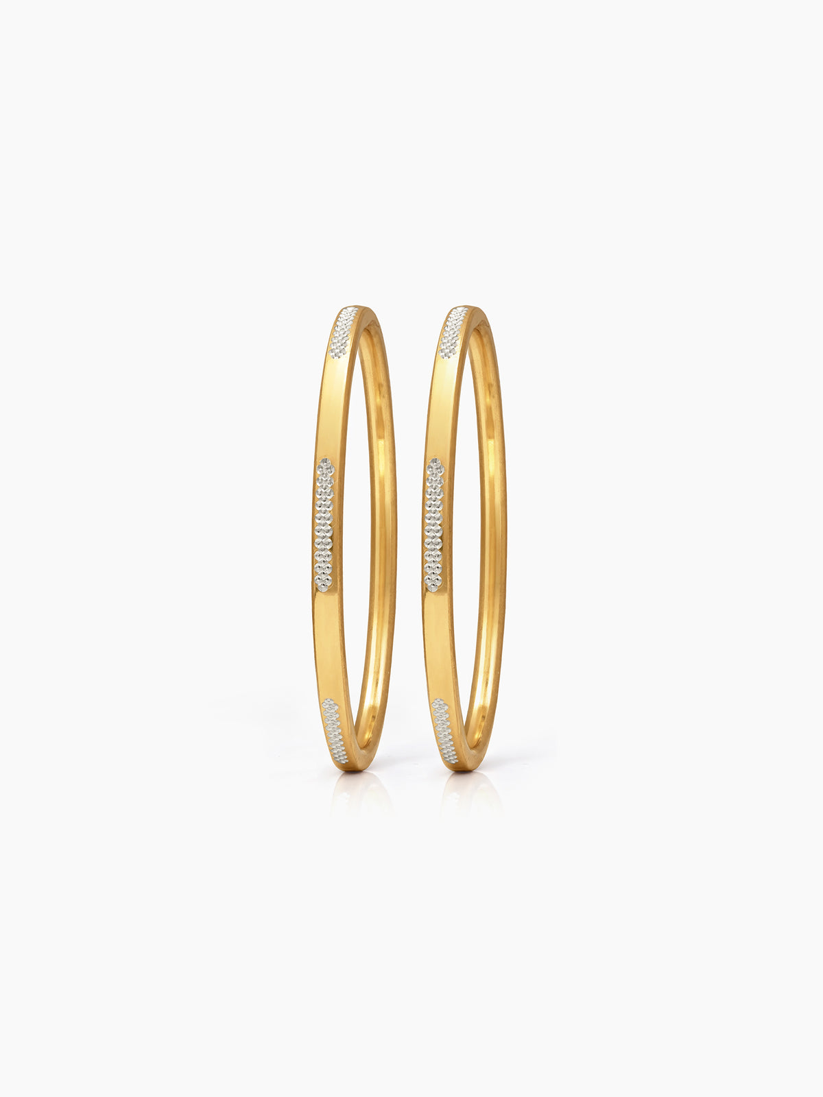 Yesha Textured Gold Women's Bangles (Set Of 2)
