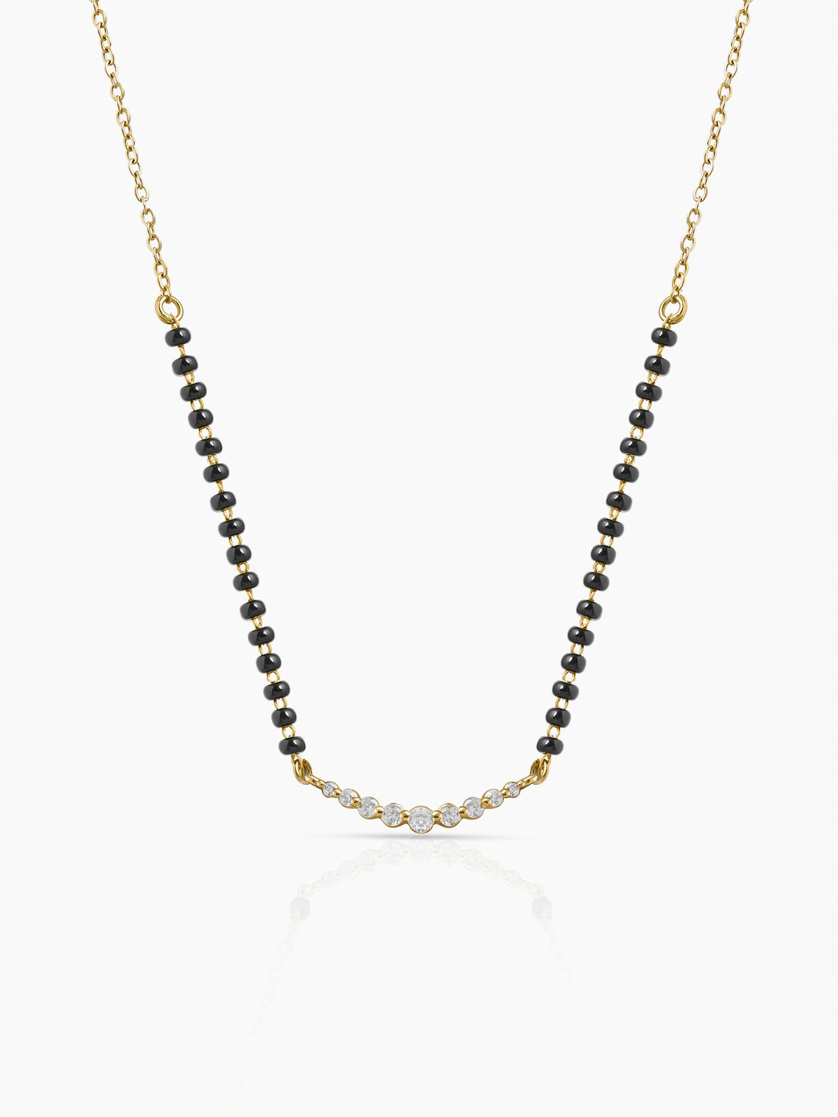 Aarunya Diamond Bar 18K Gold Plated Mangalsutra