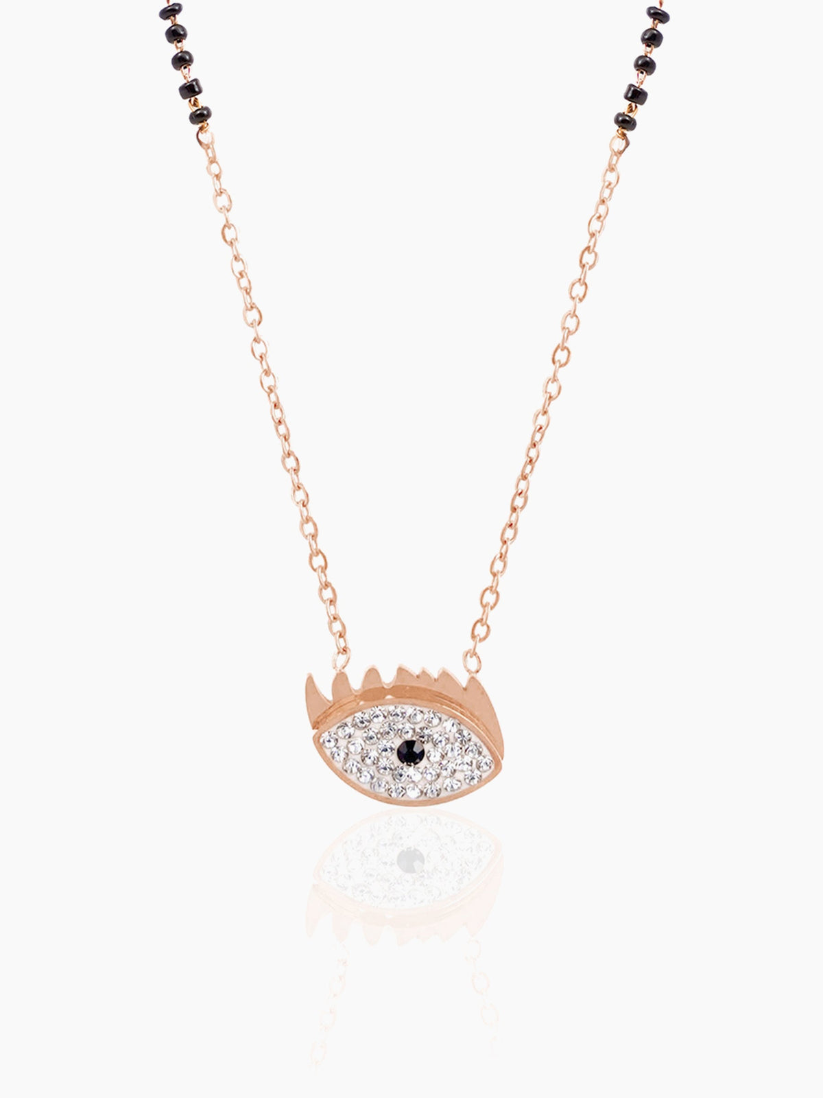 Aliana Eye Rosegold Plated Pendant Mangalsutra