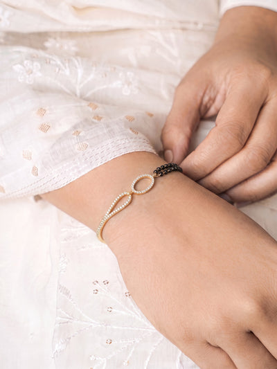 Amiti Diamond 18K Gold Plated Women's Mangalsutra Bracelet
