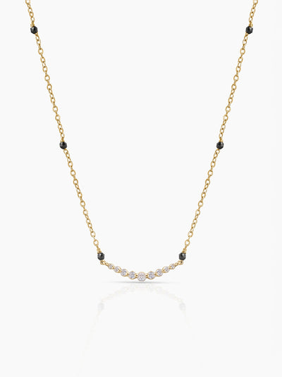 Avina Diamond Bar 18K Gold Plated Mangalsutra