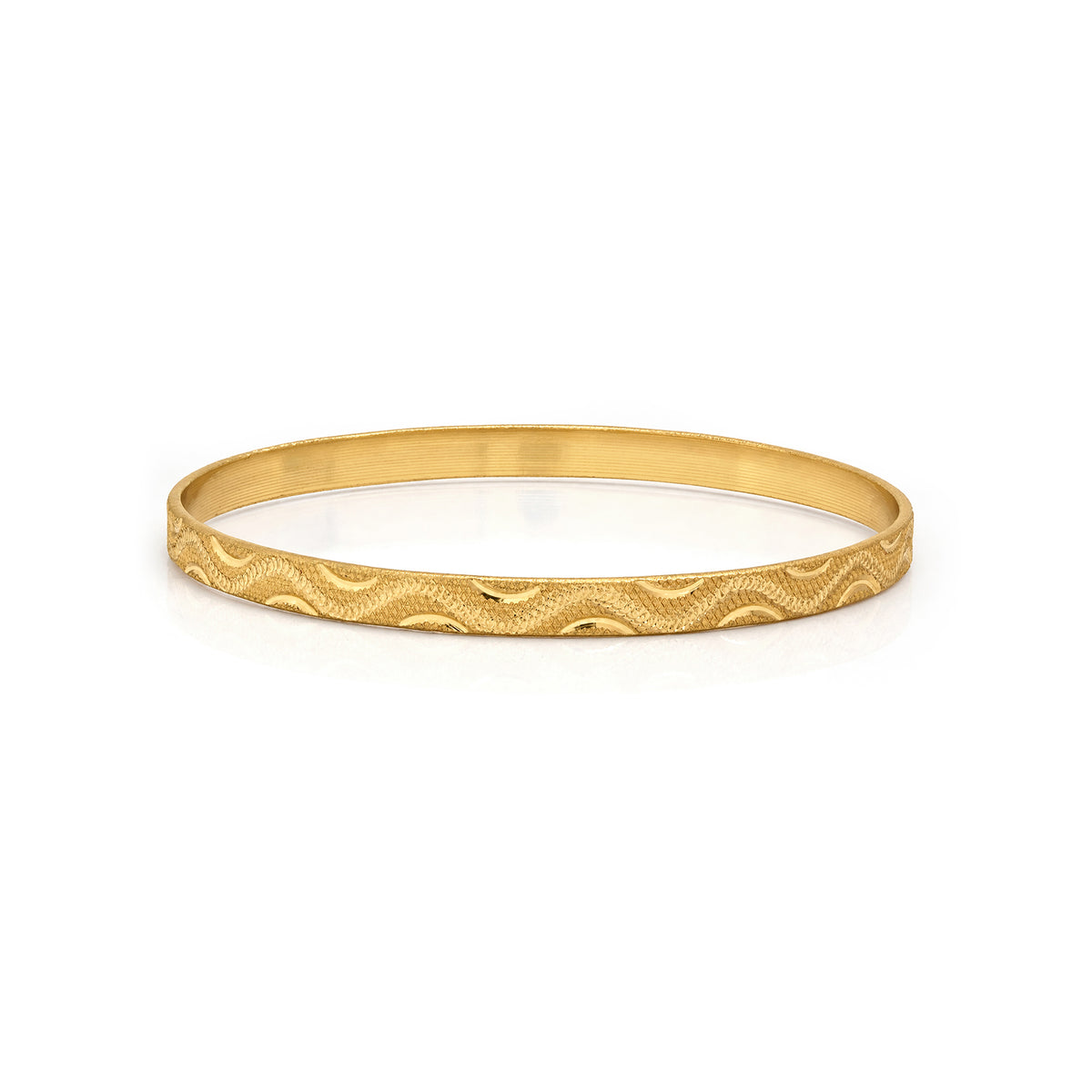 Chitra Textured Gold Women's Bangles (Set Of 6)
