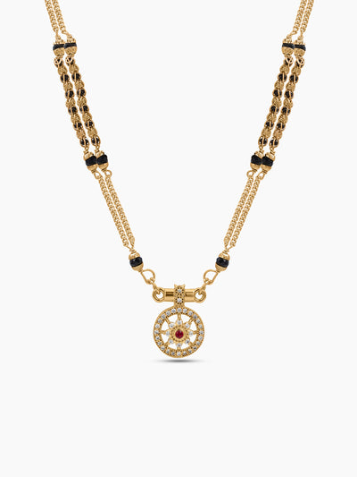 Devanshi Chakra Diamond Gold Women's Mangalsutra Necklace