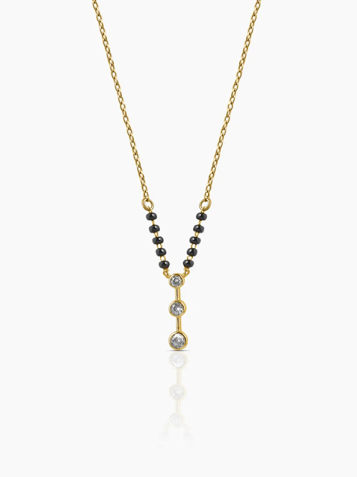 Devika Trio Diamond Drop 18K Gold Plated Mangalsutra