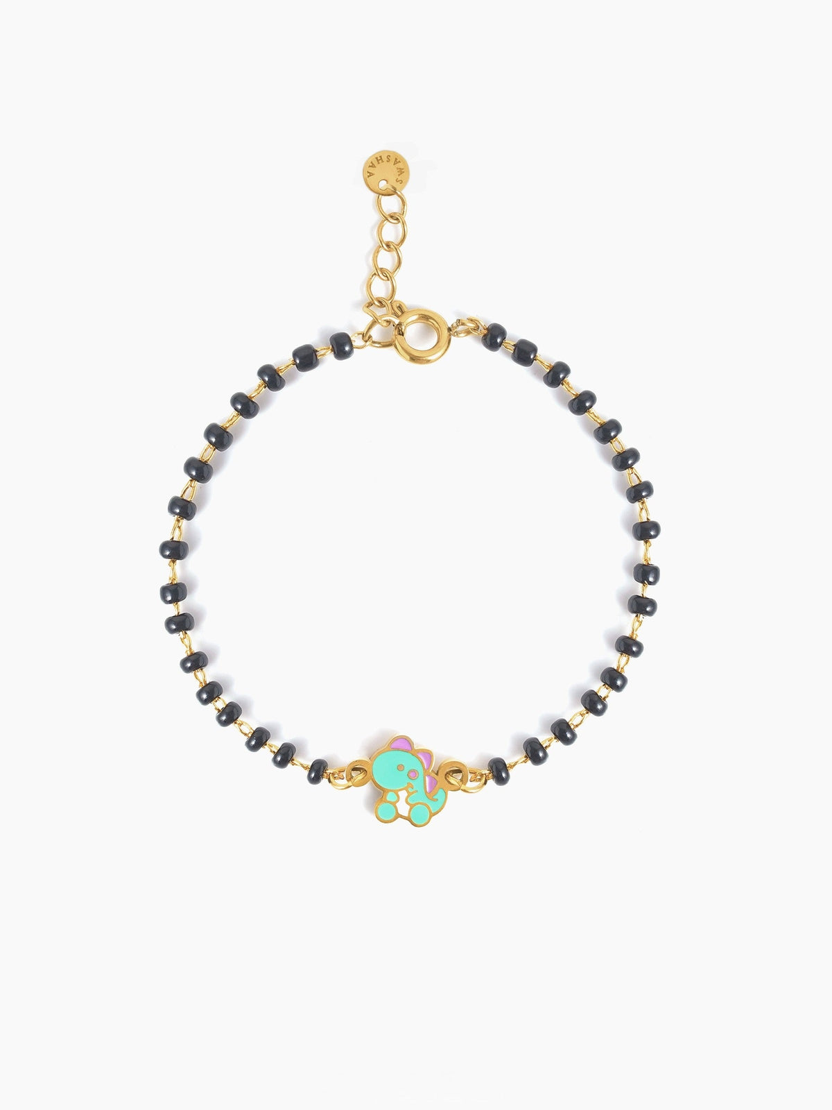 Dino Charm 18K Gold Plated Kid's Nazariya Loose Bracelet