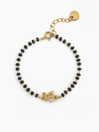 Ik Onkar 18K Gold Plated Kid's Nazariya Bracelet