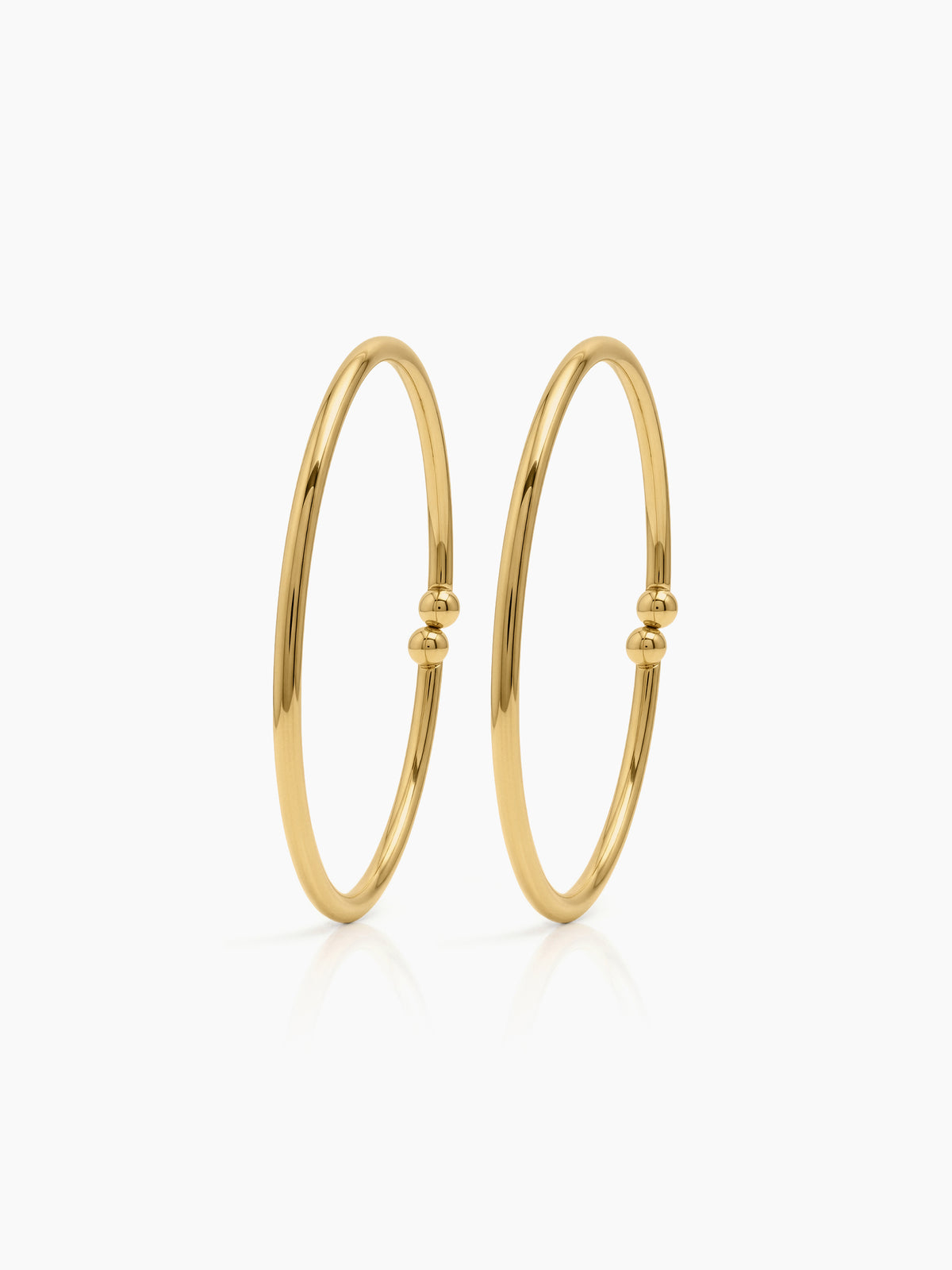 Kavini Classic Gold Set Of 2 Women's 2/4, 2/6, 2/8 Cuff Bangles