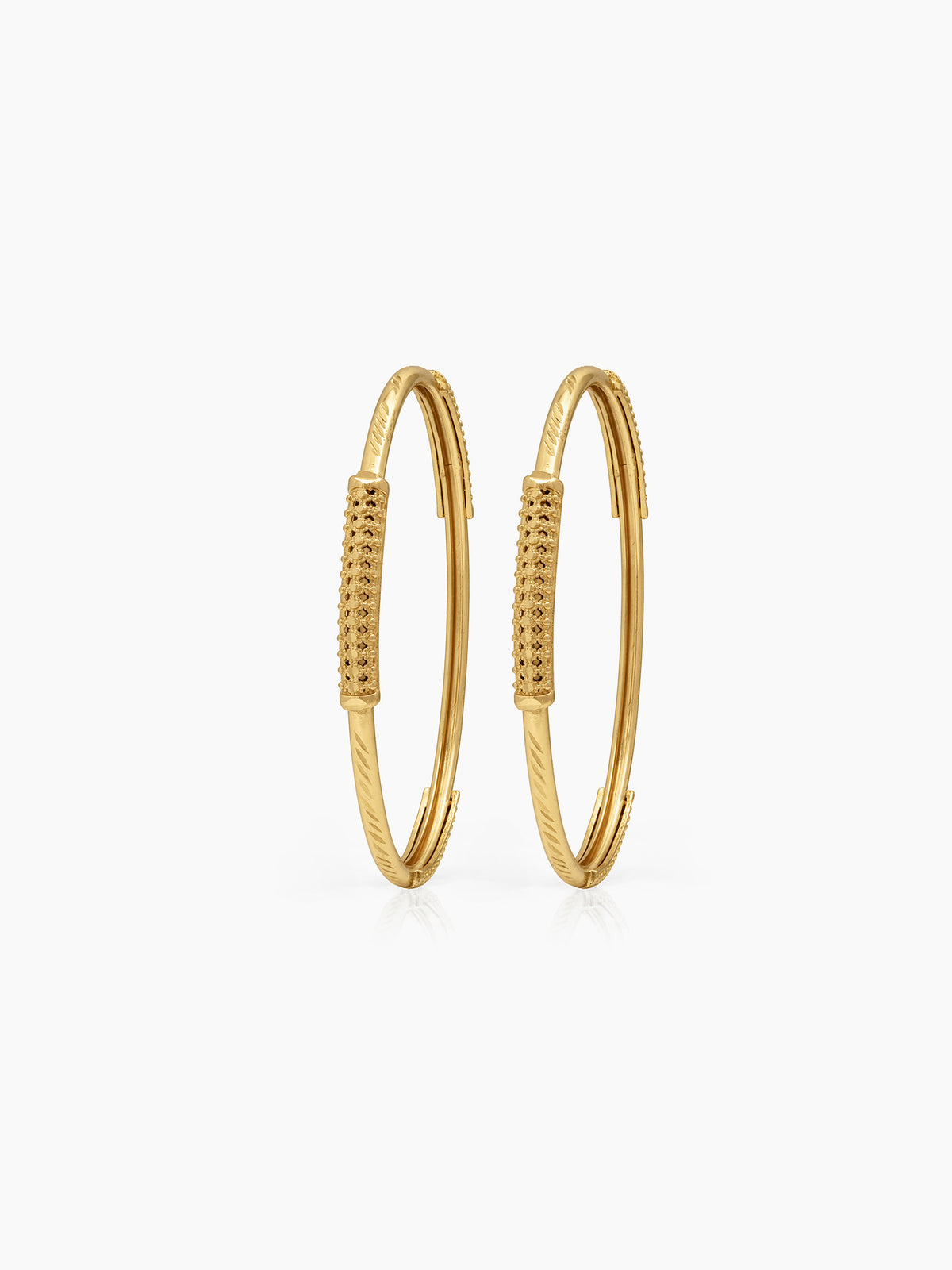 Kavita Textured Gold Women's Bangles (Set Of 2) 