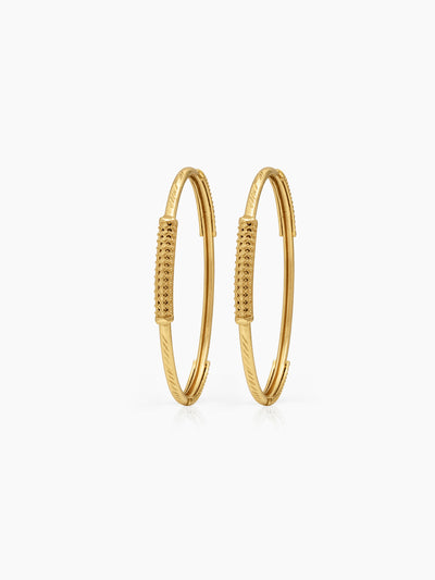 Kavita Textured Gold Women's Bangles (Set Of 2) 