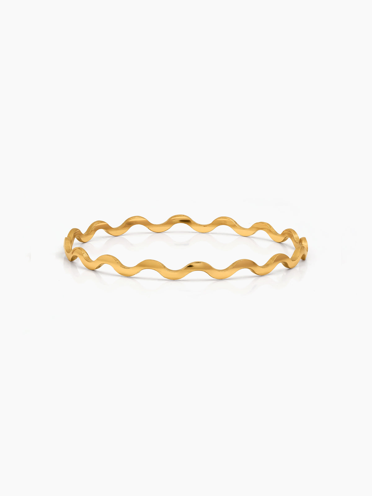 Lehara Wave Curve Gold Set Of 4 Women's 2/4, 2/6, 2/8 Bangles 