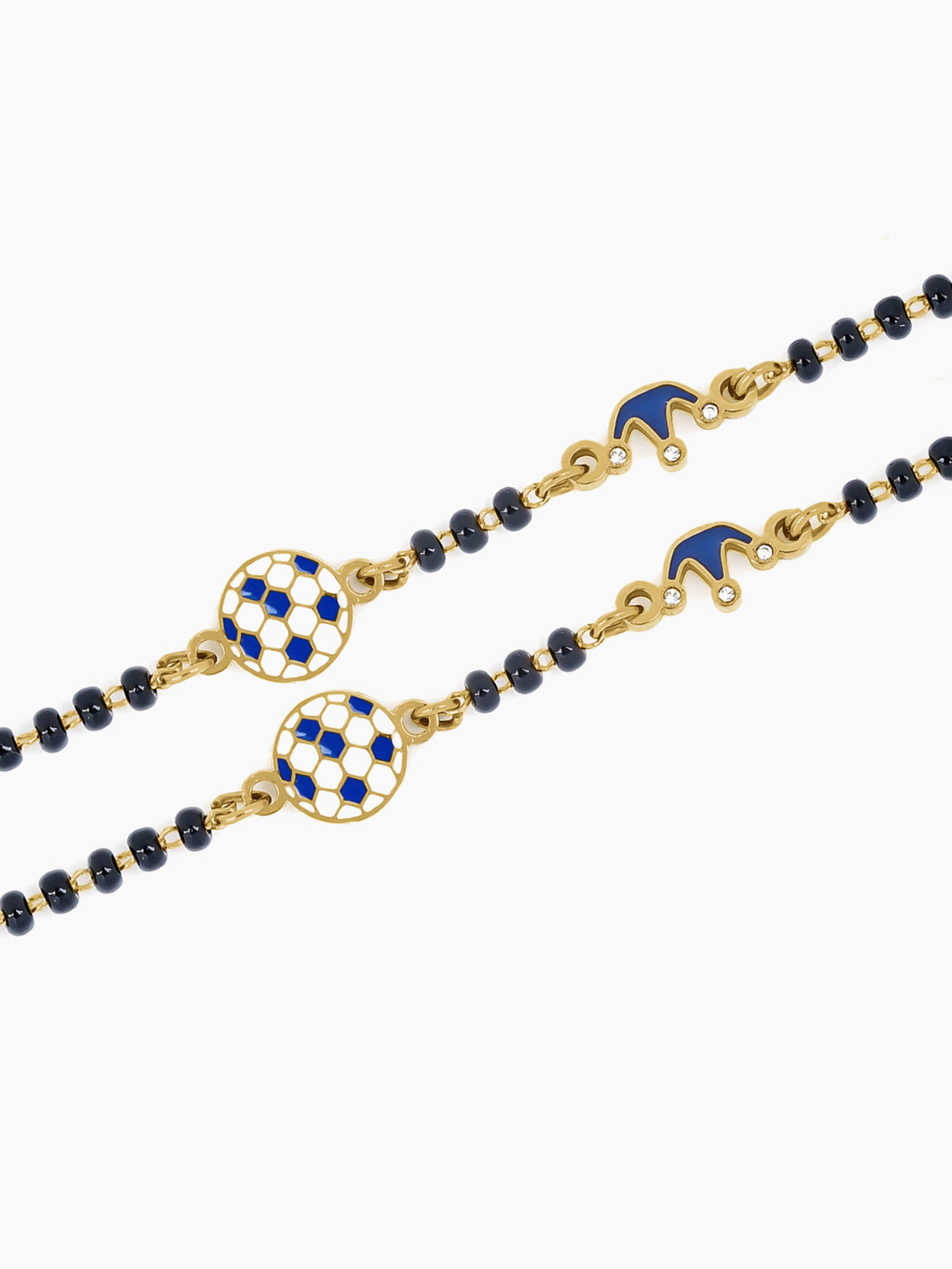 Little Champion Football Charms 18K Gold Plated Kid's Nazariya Loose  Bracelet
