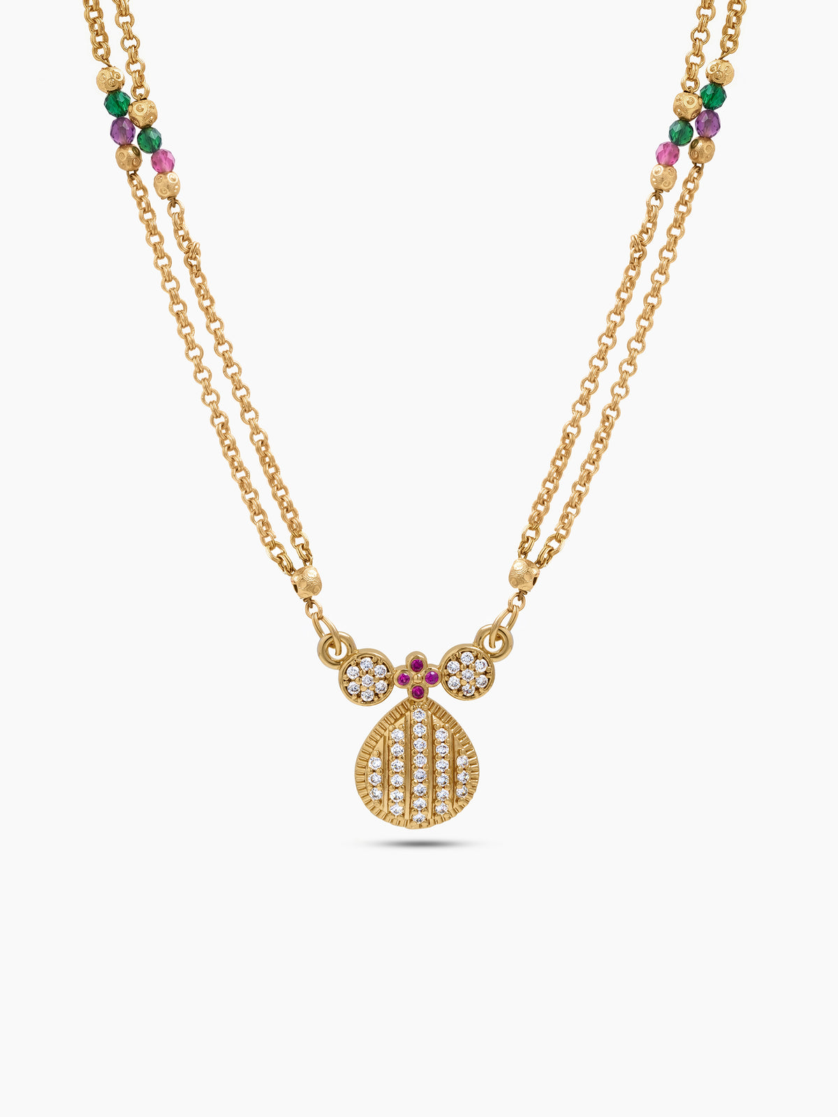 Mitali Pear Diamond Gold Women's Mangalsutra Necklace