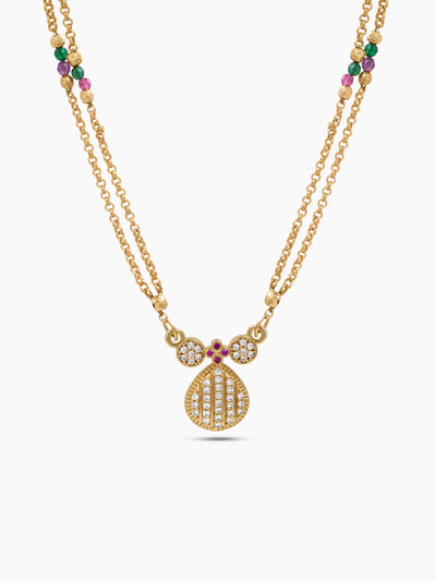 Mitali Pear Diamond Gold Women's Mangalsutra Necklace