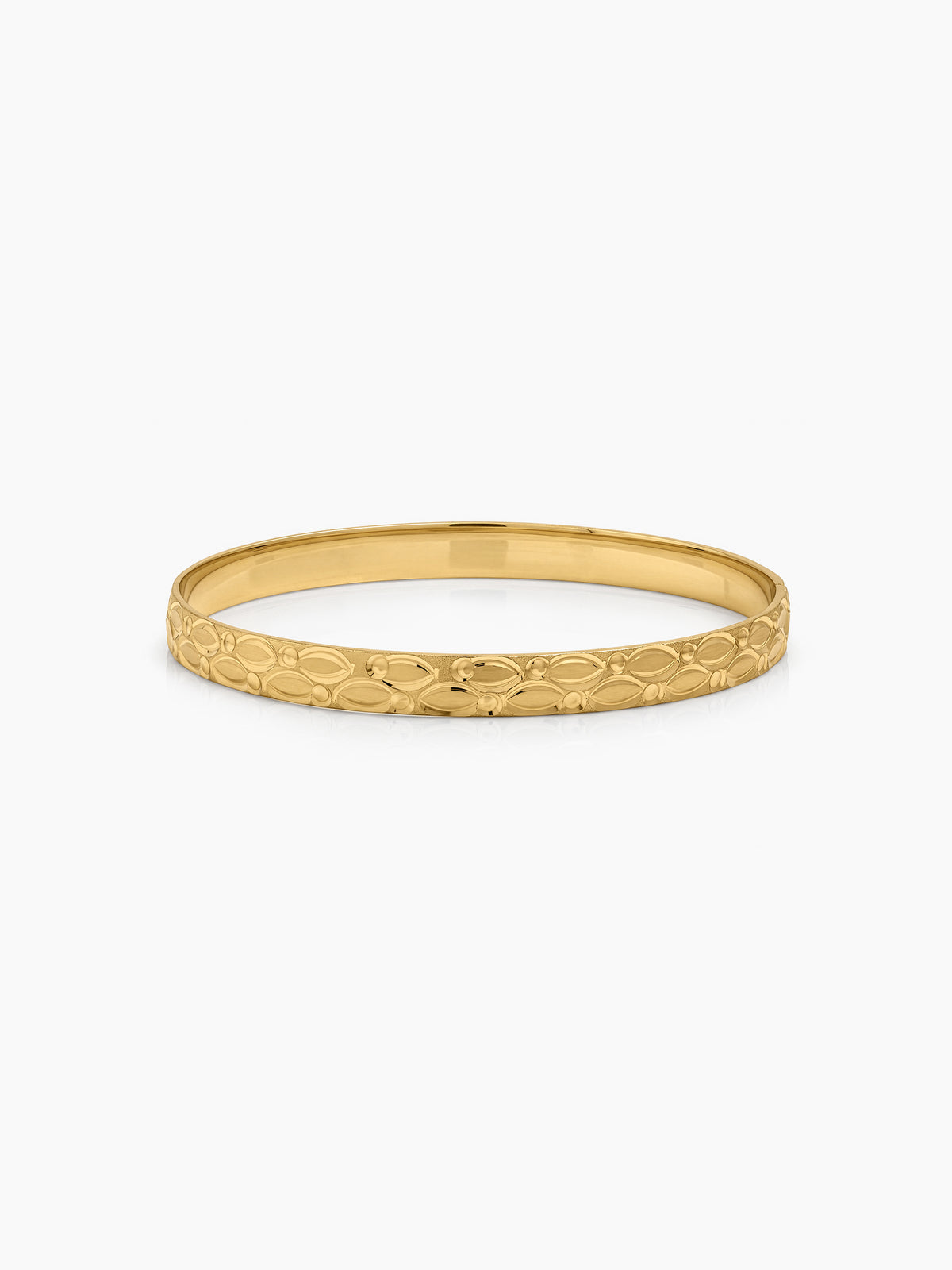 Nivika Leaf Textured Gold Set Of 4 Women's 2/4, 2/6, 2/8 Bangles