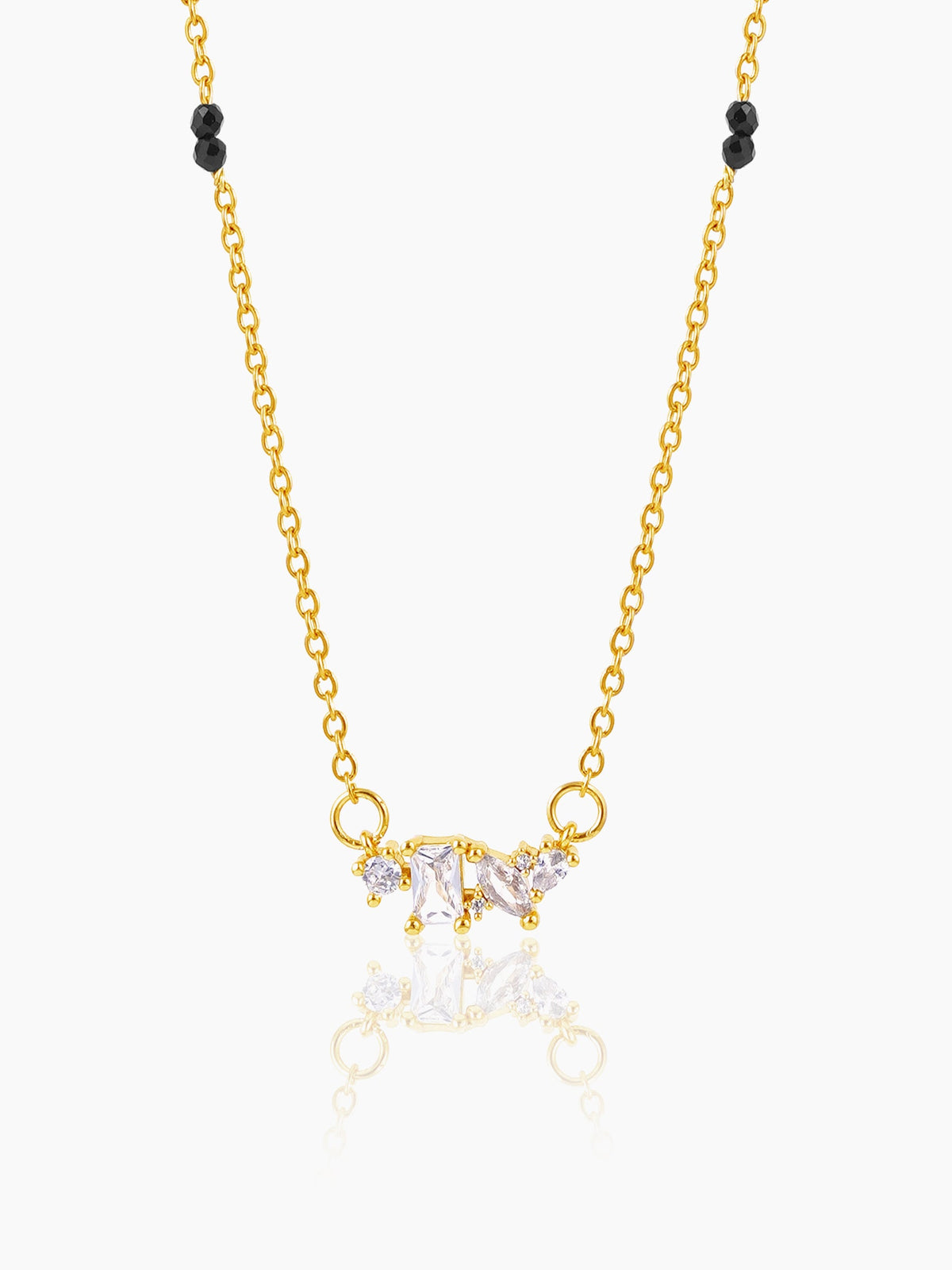 Shanvika Diamond Solitaire Minimal 18K Gold Plated Mangalsutra