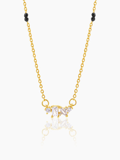 Shanvika Diamond Solitaire Minimal 18K Gold Plated Mangalsutra