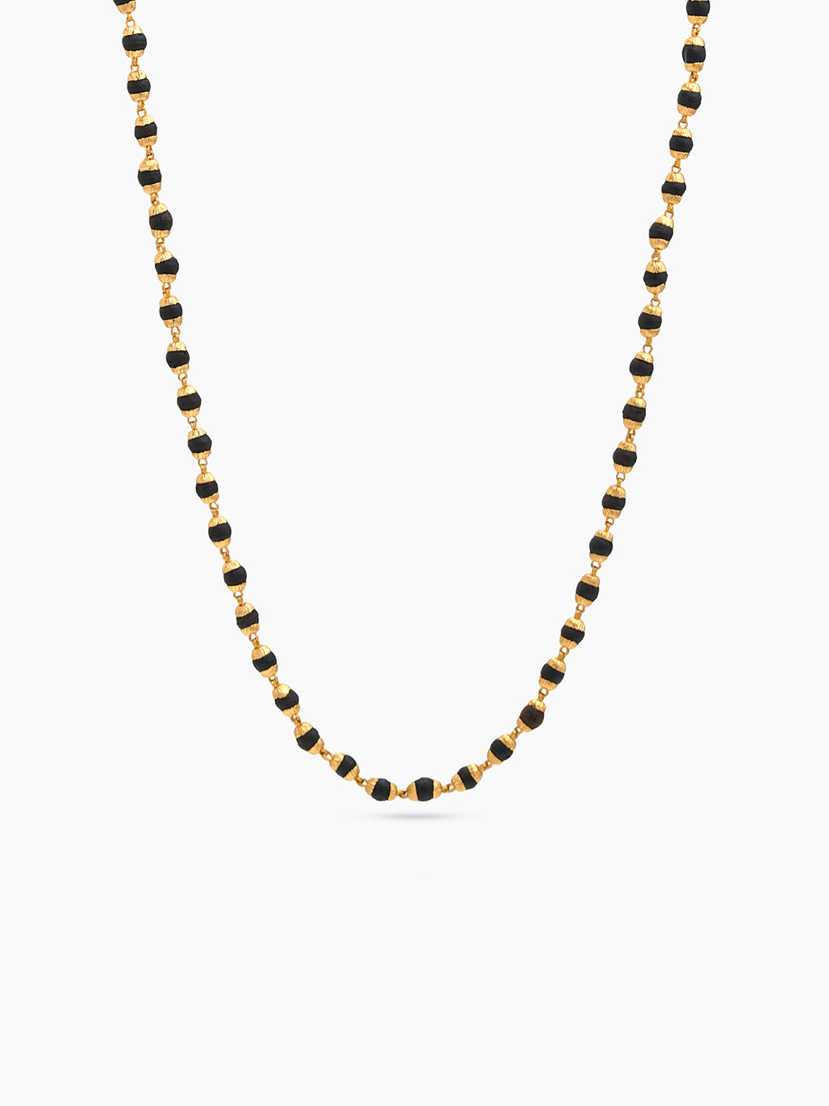 Shridhar Black Tulsi Mala Gold Men's Chain 