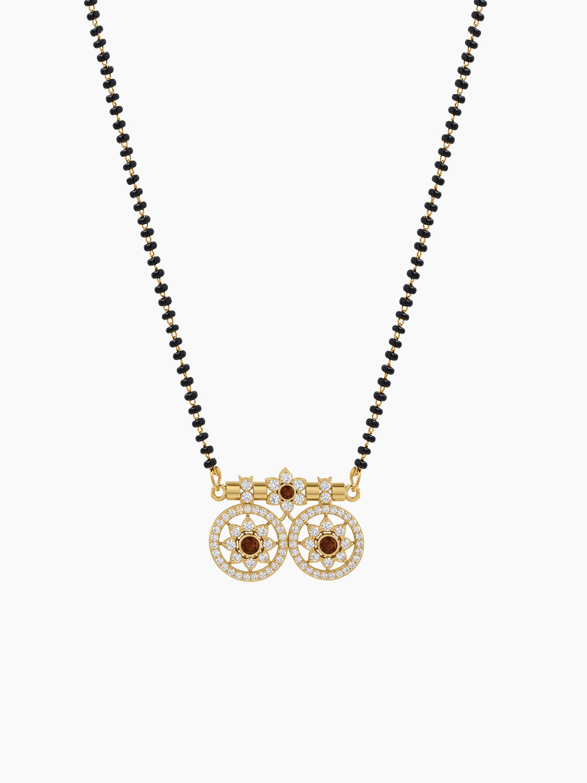 Suman Chakra Diamond Bond Gold Women's Mangalsutra Necklace