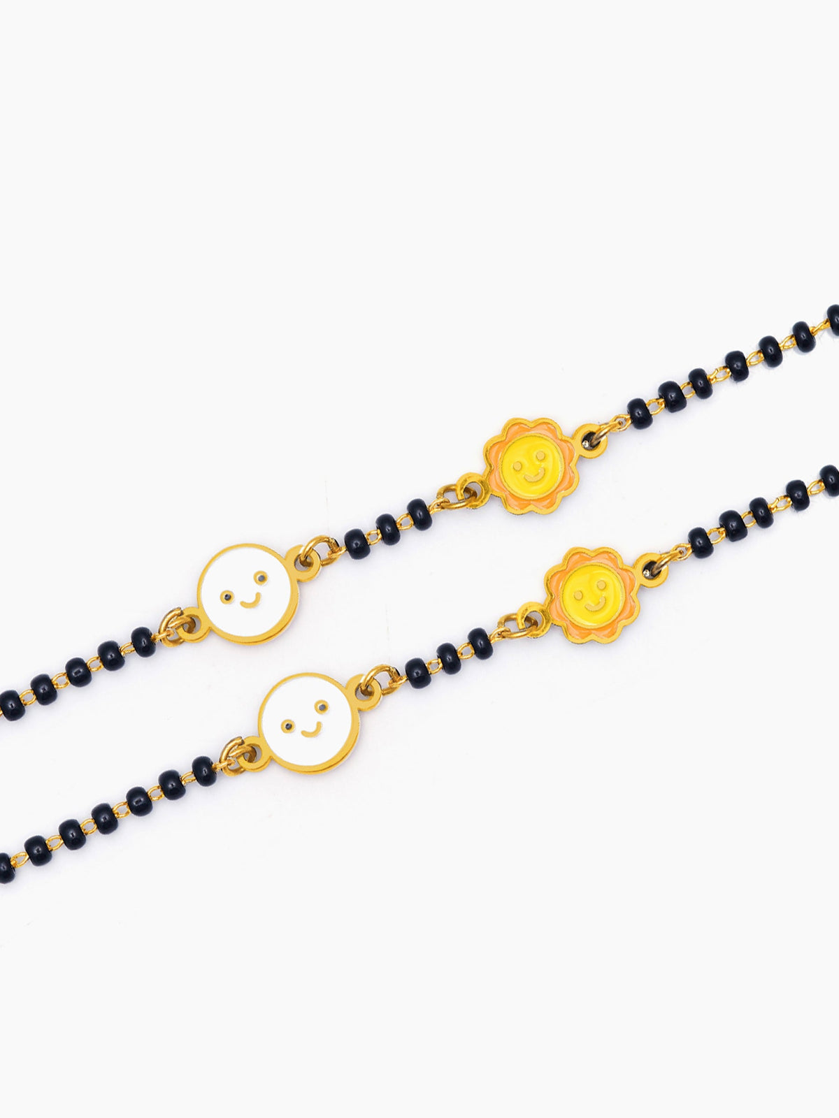 Sun & Moon Charms 18K Gold Plated Kid's Nazariya Loose Bracelet