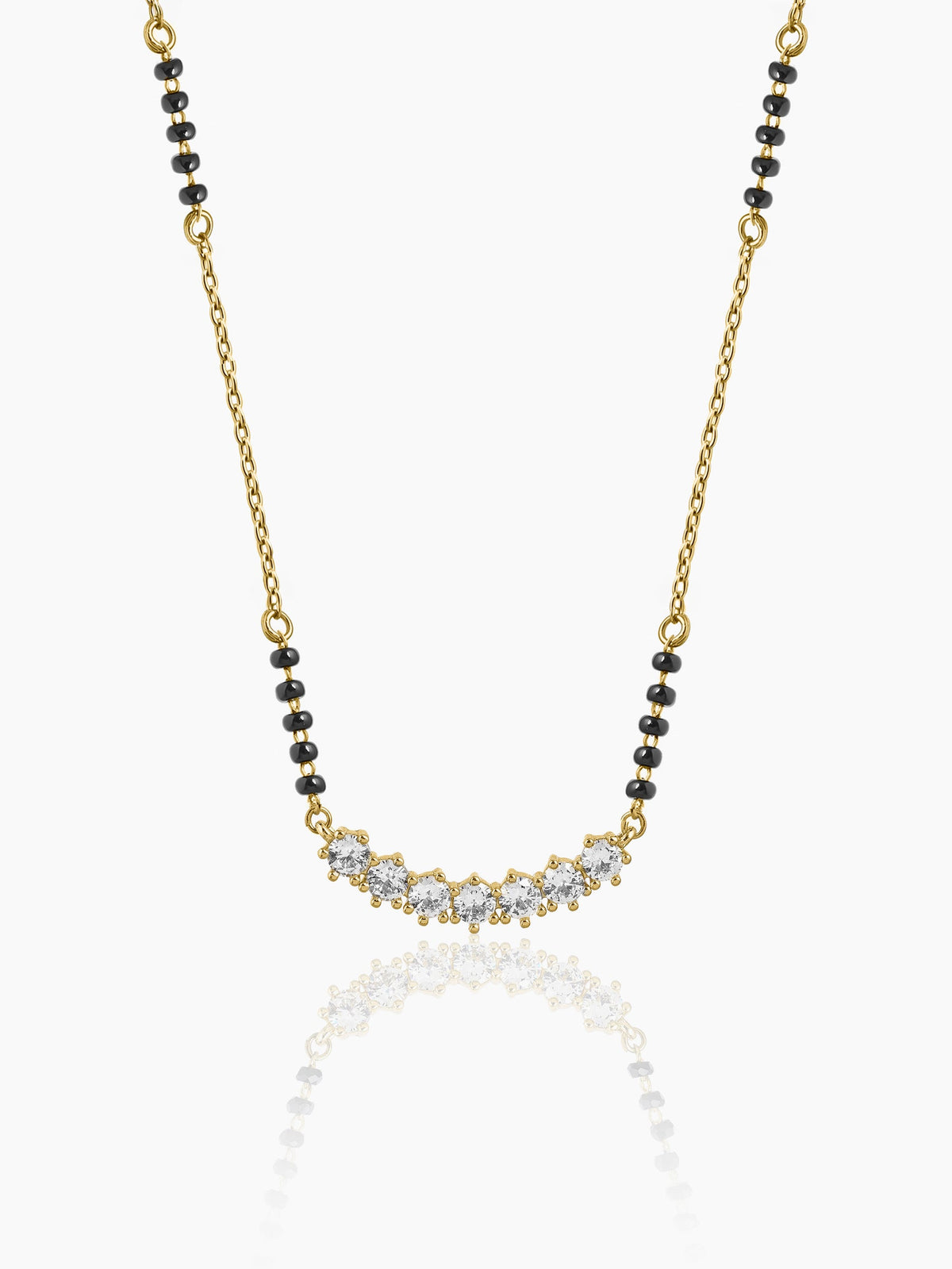 Tanisi Diamond Bar 18K Gold Plated Mangalsutra