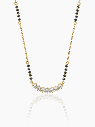 Tanisi Diamond Bar 18K Gold Plated Mangalsutra