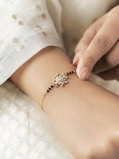 Tara Starbrust Pendant 14K Gold Plated Mangalsutra Bracelet