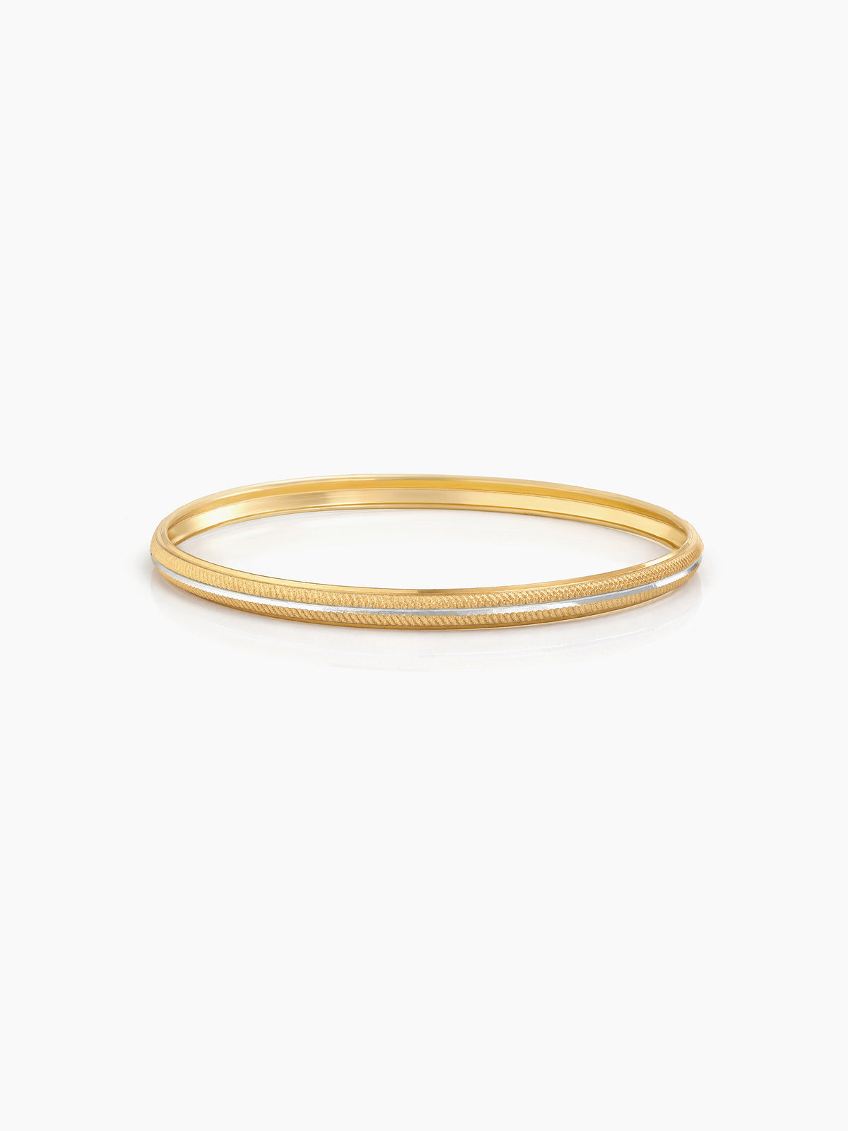 Vandita Silver Line Gold 2/4, 2/6, 2/8 Women's Bangles (Set Of 4)