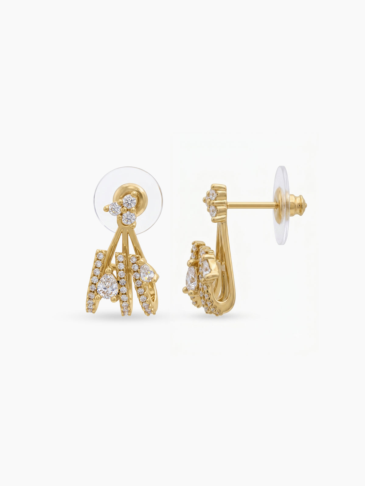 Yashi Diamond Gold Women's Stud Earrings 
