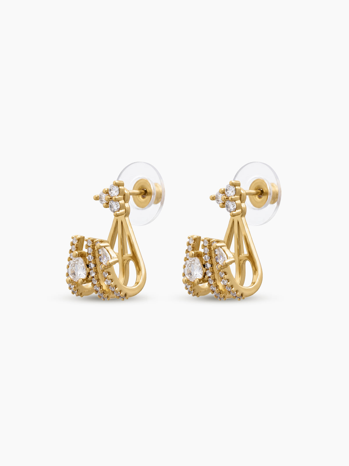 Yashi Diamond Gold Women's Stud Earrings 