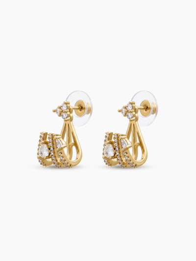 Yashi Diamond Gold Women's Stud Earrings 