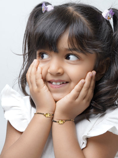 Yolo Elephant Charm 18K Gold Plated Kid's Nazariya Loose Bracelet